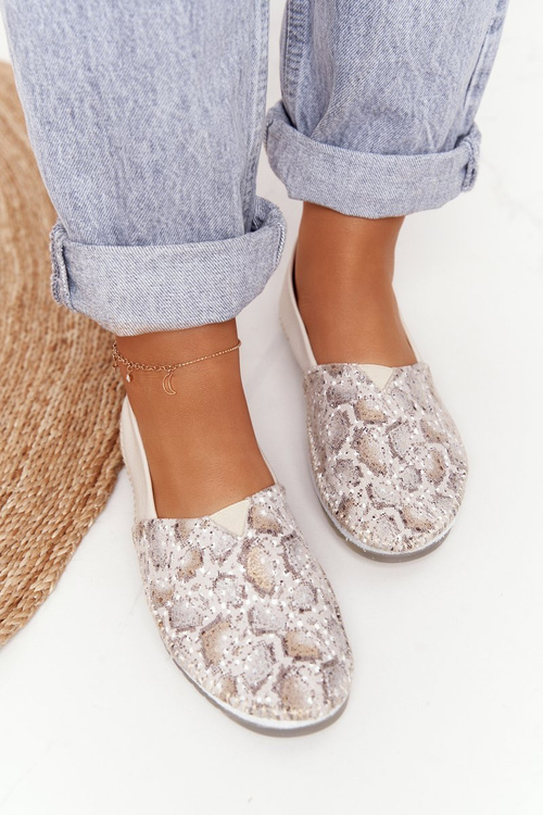 Жіночі шкіряні балетки Maciejka Beige-Gold 01930-81