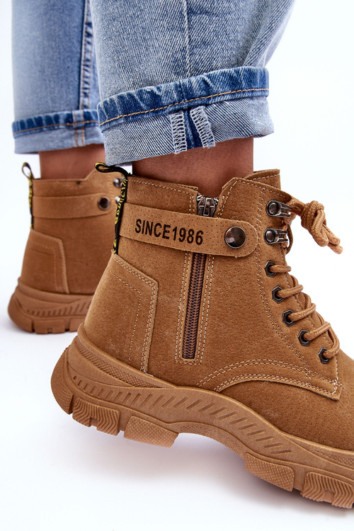 Жіночі чоботи Trapper Camel Jailina на замшевій підкладці з хутряною підкладкою