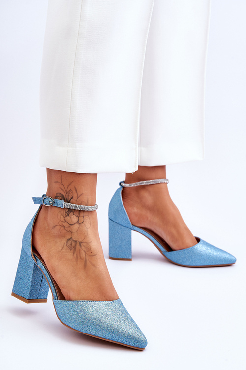 Елегантні блискучі човники зі стразами Blue Magic