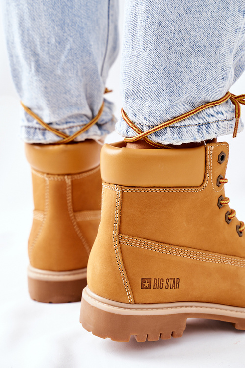 Жіночі шкіряні туристичні черевики Big Star II274447 Camel