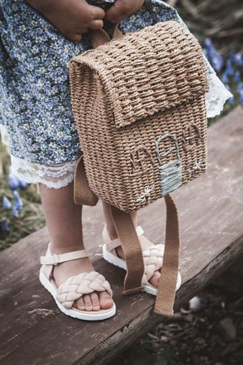 Дитячі плетені босоніжки Pink Adella