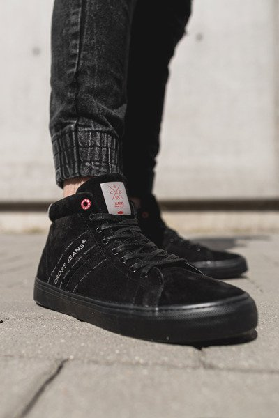 Чоловічі кросівки Cross Jeans High Leather Suede Black EE1R4057C