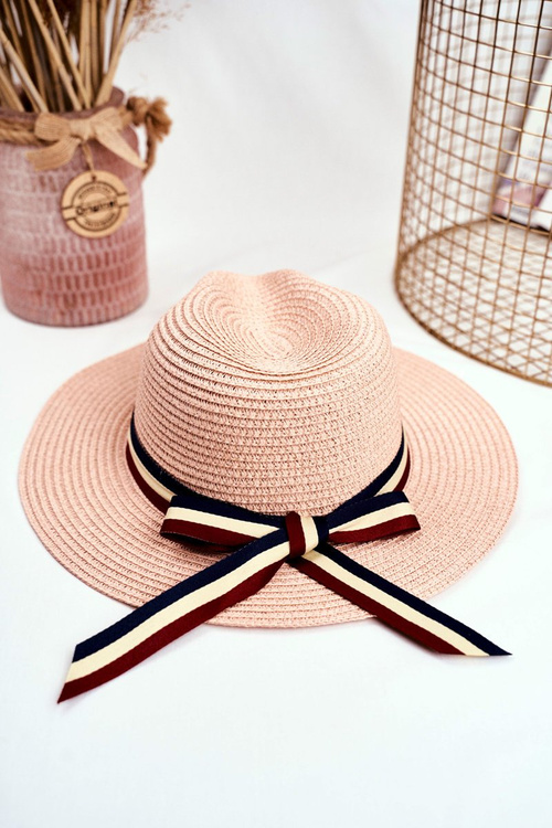 Жіночий капелюх панама 100% папір рожеве золото