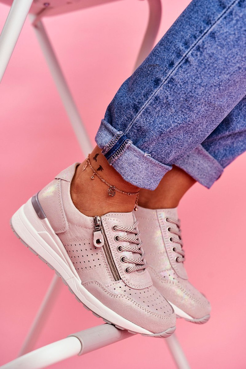 Жіноче спортивне взуття Кросівки шкіряні бежеві FT20-8675 Better Way