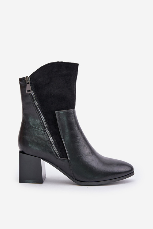 Утеплені жіночі чоботи на підборах Relabina чорного кольору