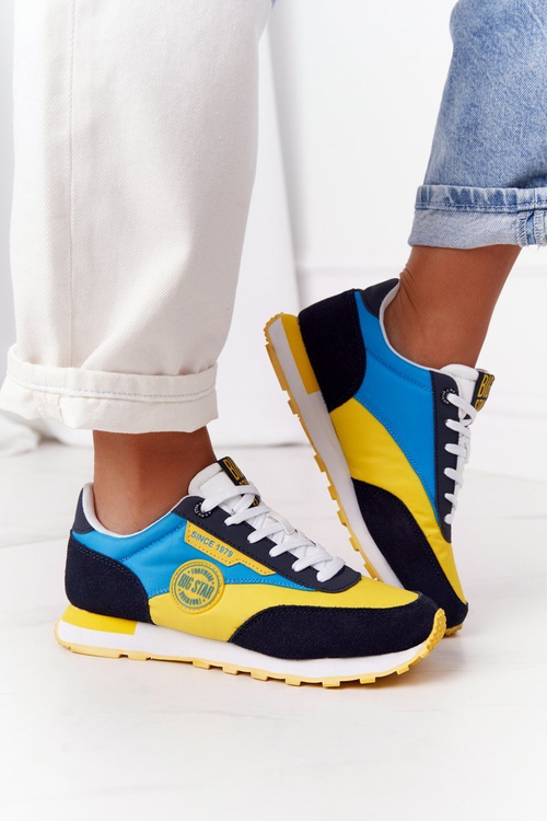 Жіночі кросівки Memory Foam Big Star HH274525 Yellow-Blue