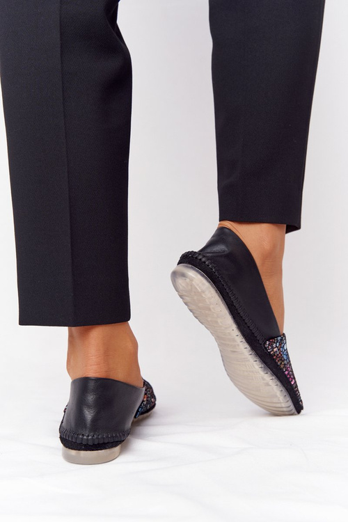 Жіночі шкіряні балетки Maciejka 01930-87 Чорні