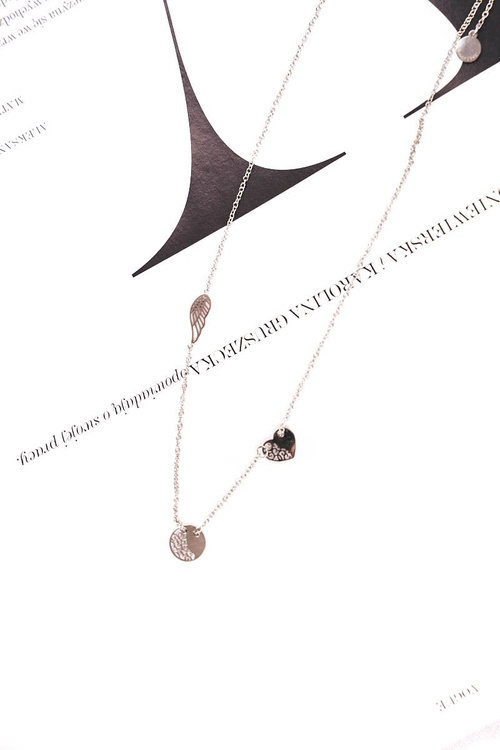 Жіноче срібне намисто Ажурне серце Крило Тетяна