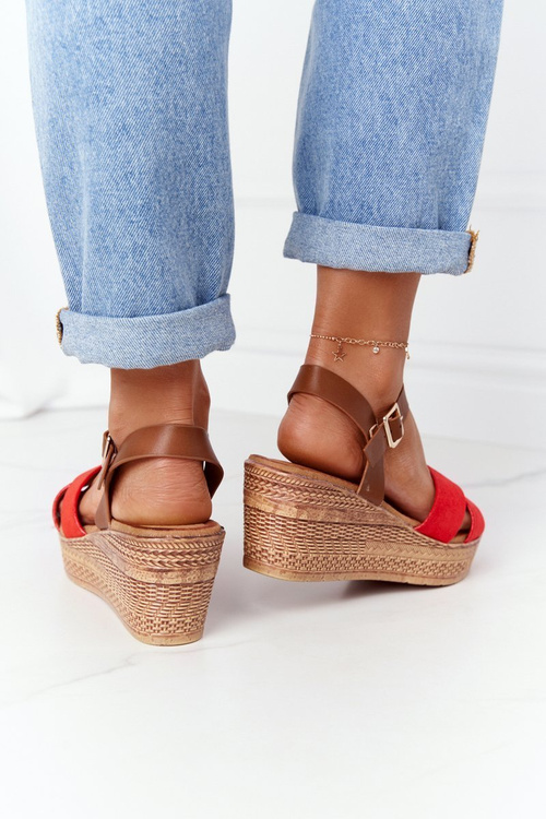 Босоніжки на танкетці S.Barski GD-38 Red