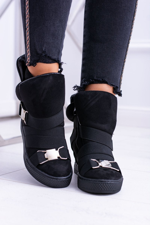 Чорні замшеві кросівки Lu Boo Anchor