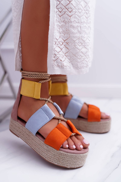Жіночі різнокольорові босоніжки на платформі еспадрільї Manado