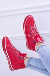 Утеплені червоні жіночі тенісні туфлі Big Star BB274003