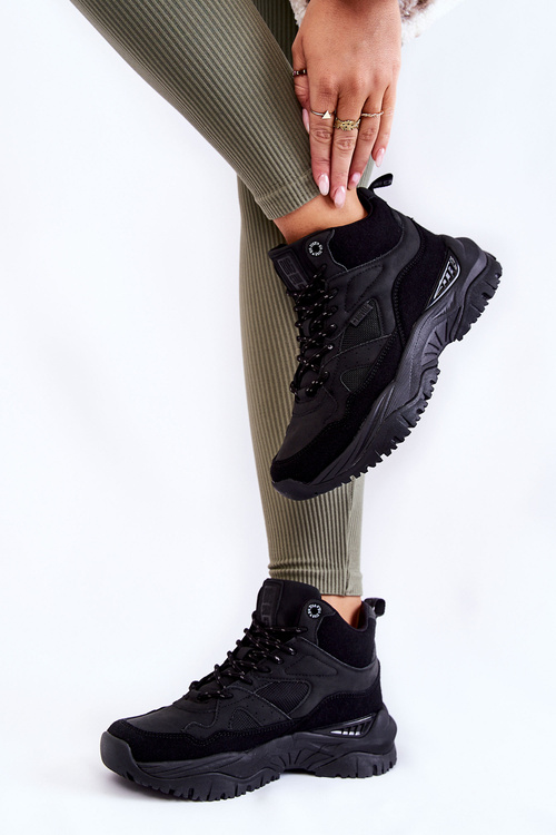 Жіноче високе спортивне взуття Memory Foam System Big Star KK274356 Чорний