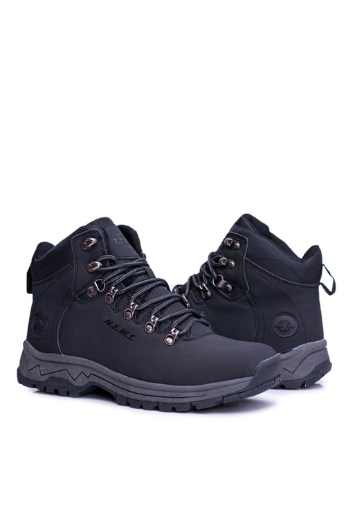 Чоловічі утеплені ботильйони трекінгові Чорні карліто