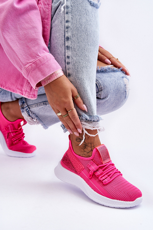 Жіноче спортивне взуття без шнурівки неоново-рожевий Тримай мене!