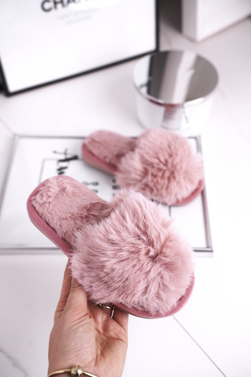 Дитячі тапочки з хутряною пудрою Рожевий сніжок