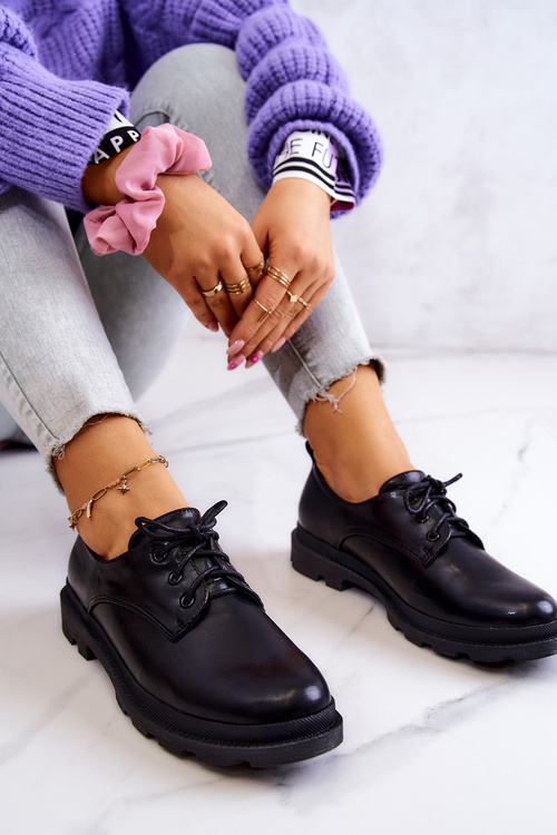 Жіночі класичні броги Oxford Black Colton