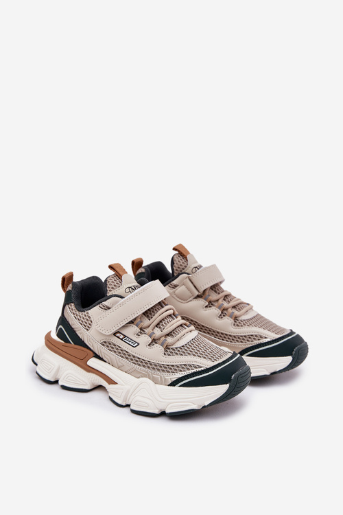 Кросівки Спортивне Взуття Для Дітей На Липучках Бежеві Ronivelle