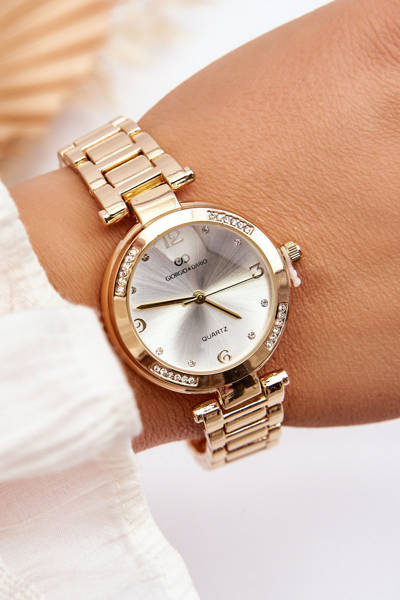 Жіночий сталевий годинник з цирконами Giorgio&Dario Gold