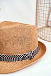 Жіноча шапка Fedora BRUNO ROSSI Camel