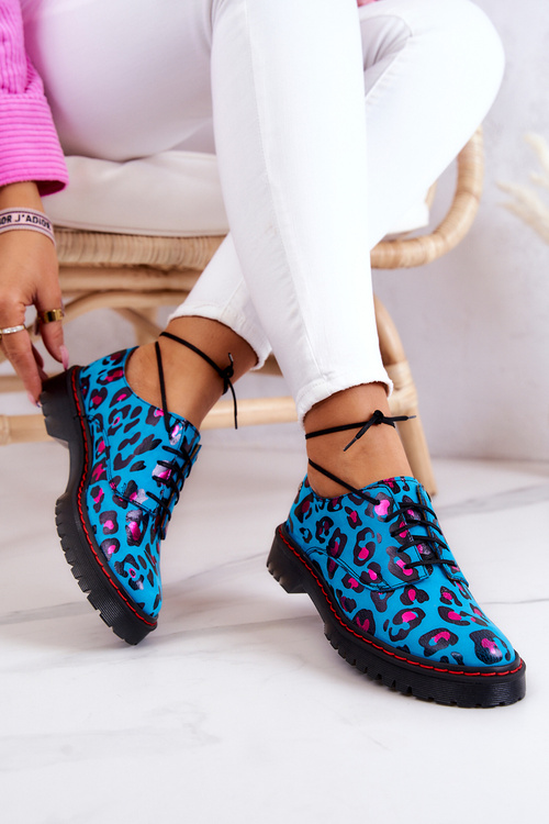 Жіночі шкіряні броги Оксфорди Maciejka 04087-47 Сині