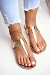 Лу Бу | Сандалі Gold Mirror Flip Sandals Nora II сорт.