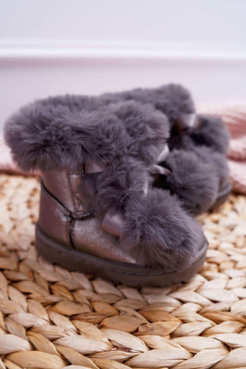 Чоботи дитячі молодіжні Утеплені темно-сірі сноуборди Roofy