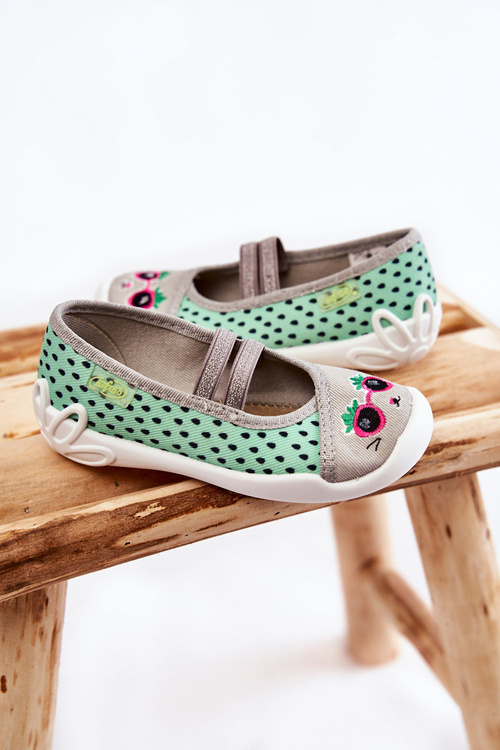 В'єтнамки Ballerinas Befado Cats 116X304 Grey-Green