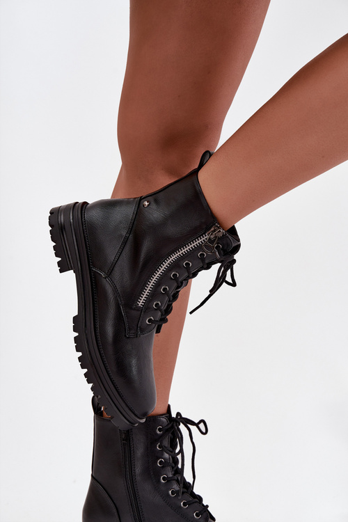 Жіночі черевики з підкладкою чорні Ivonelle