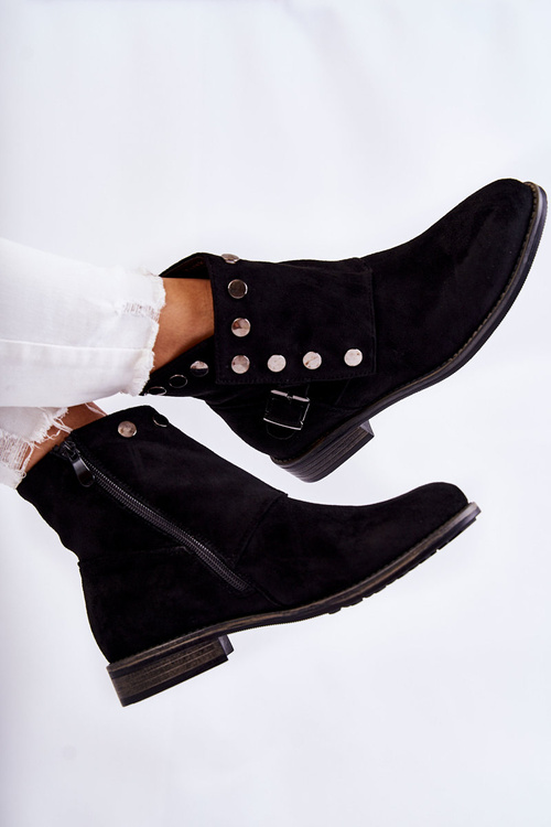 Жіночі замшеві черевики S. Barski Black Merk