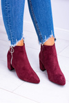 Бордові замшеві черевики на шпильці Jonnes