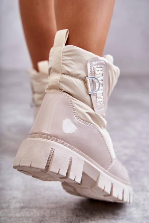 Жіночі бежеві теплі зимові черевики на блискавці Marit