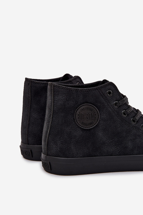 Чоловічі Теплі Кросівки З Еко Шкіри Big Star OO174247 HI-POLY SYSTEM Чорні