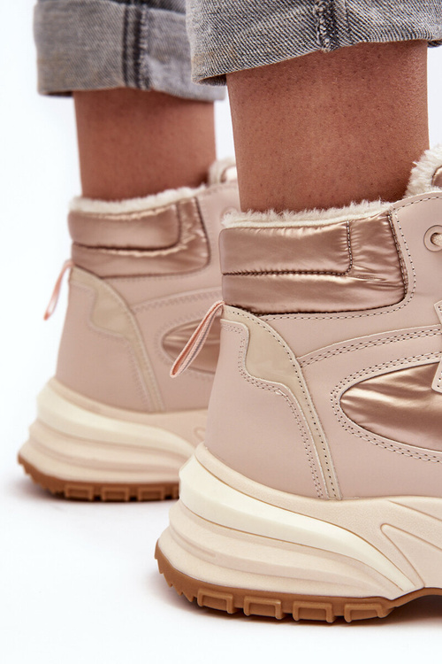 Жіноче спортивне взуття на підкладці на шнурівці бежеві Dejana