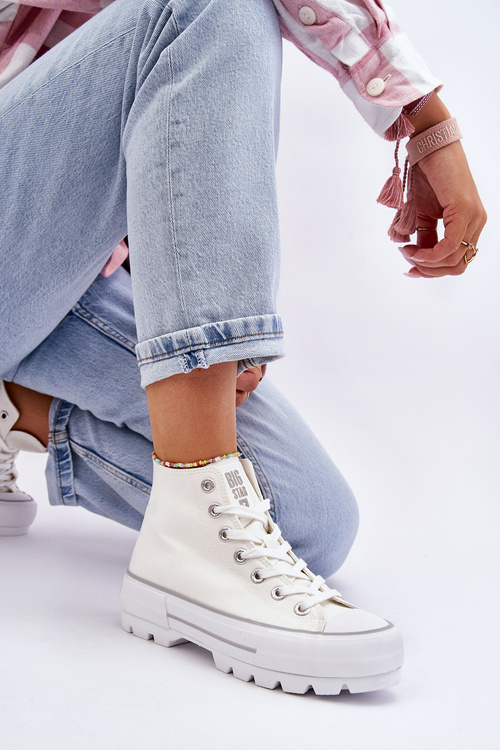 Високі кросівки на платформі Big Star LL274156 Білі