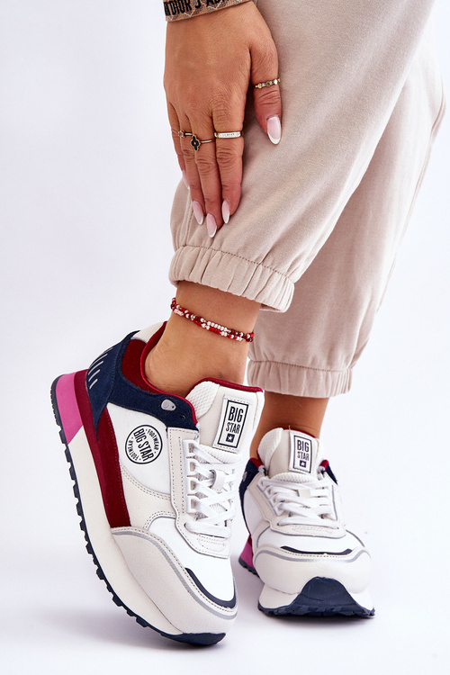 Шкіряні кросівки Memory Foam System Big Star LL274369 White-Red