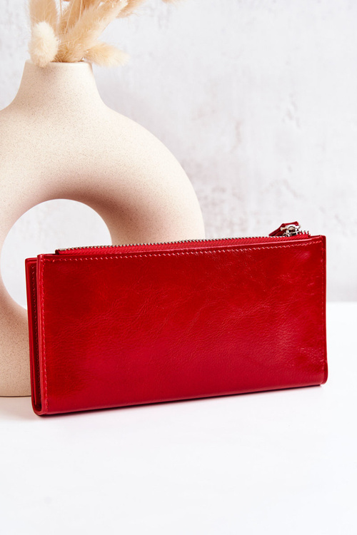 Великий шкіряний гаманець з магнітом Red Nereva