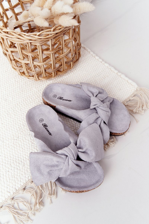 Дитячі тапочки на пробці сірі Little Wendy