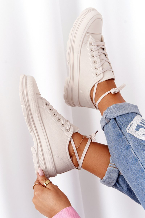 Кросівки на масивній підошві бежеві Travel Time