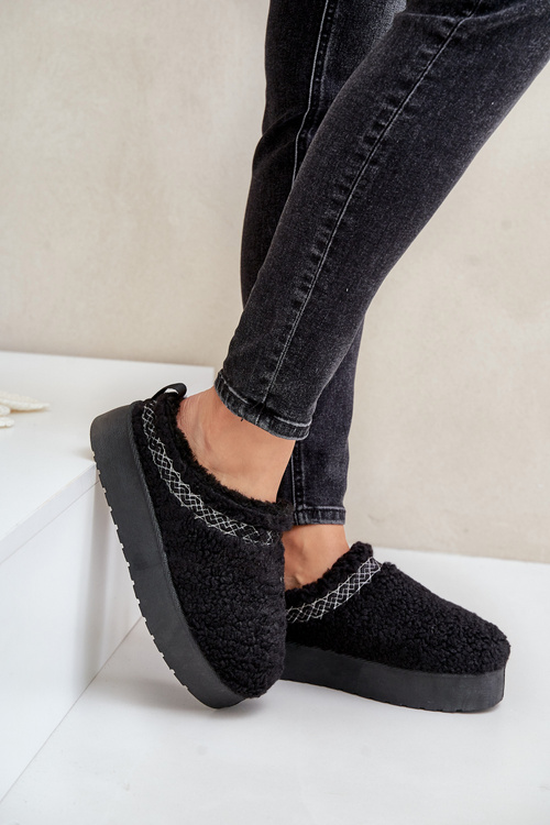 Снігові черевики на платформі з овчиною Black Mesirra