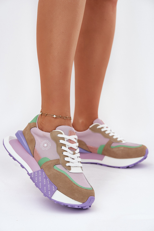 Замшеві Жіночі Кросівки На Платформі Big Star RR274815 HI-POLY SYSTEM Рожеві