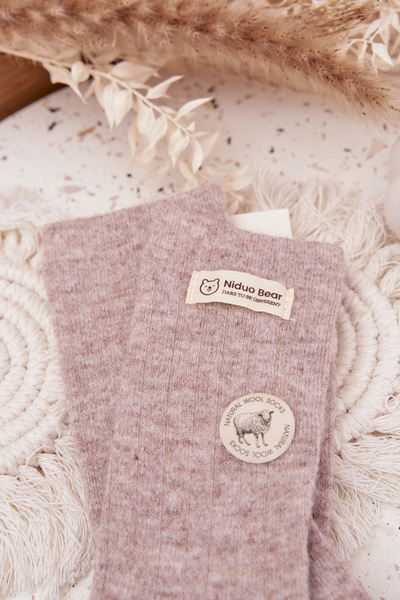 Теплі Вовняні Жіночі Шкарпетки З Вишивкою Бежеві