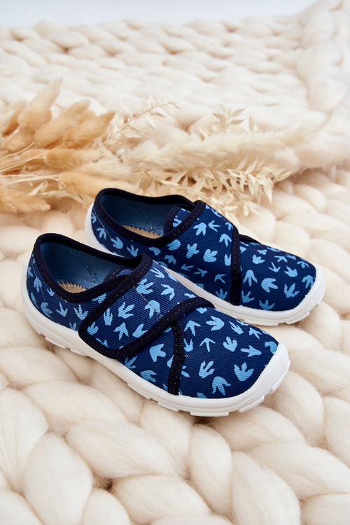 Дитячі тапочки Befado Сліди динозаврів 974X476 темно-синій