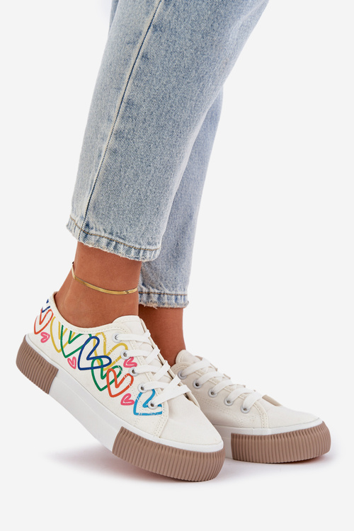 Жіночі Кросівки Серця Білі Fonirea