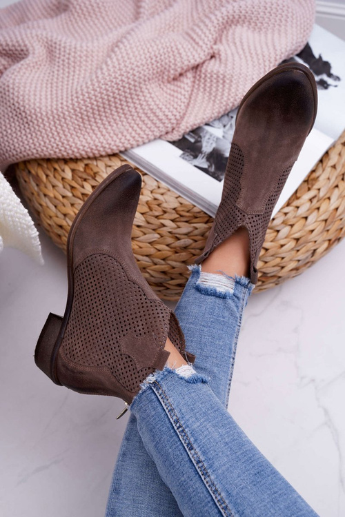 Чоботи жіночі бежеві шкіряні Exquisite 1166