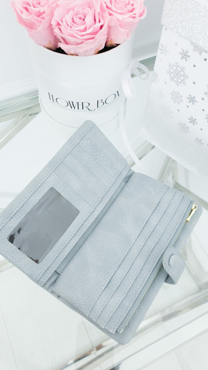 Великий жіночий сірий гаманець