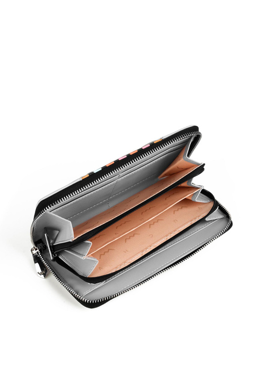 Великий гаманець на блискавці з сірими крапками Reine