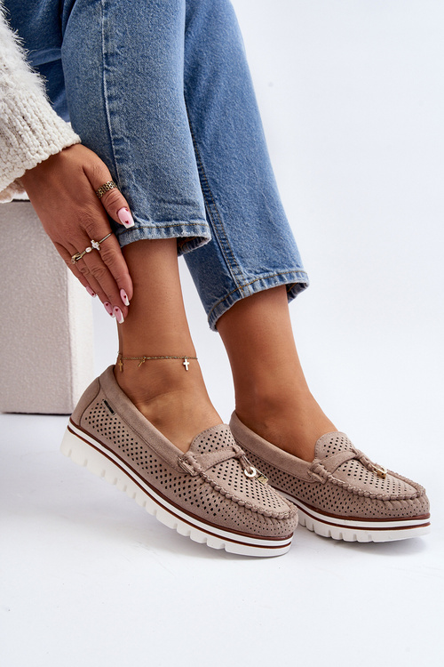 Жіночі сині мокасини Twista з вирізом