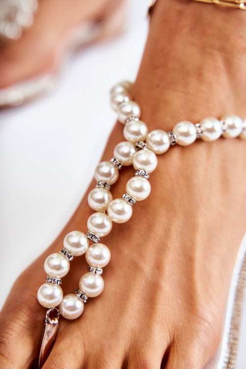 Модні Босоніжки В'єтнамки З Перлами Rose Gold Isalia