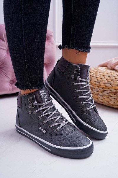 Жіночі утеплені кросівки Big Star High Grey EE274413